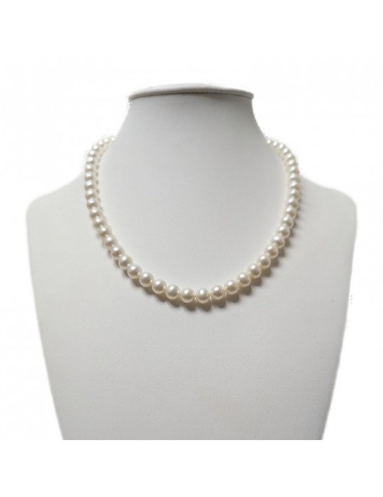 Nimei Necklace - Freshwater Pearls - Pure 7 - 7.5 mm - NIMEIPURA775