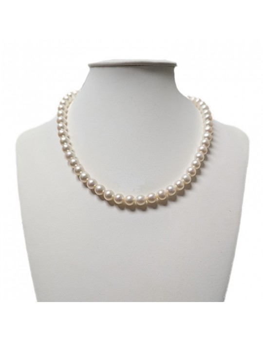 Nimei Necklace - Pure Freshwater Pearls - 7.5 - 8 mm - NIMEIPURA758