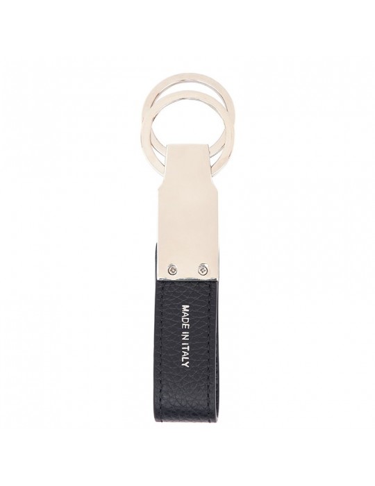 Pineider-Daily 23 Keyring-Bottalata Black Calfskin-PTS715056