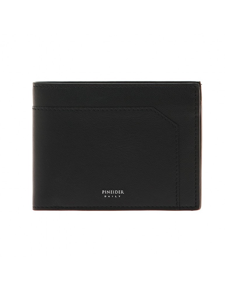 Portafoglio Pineider-Portamonete-Pelle di Vitello Nera Liscia-PSS708056