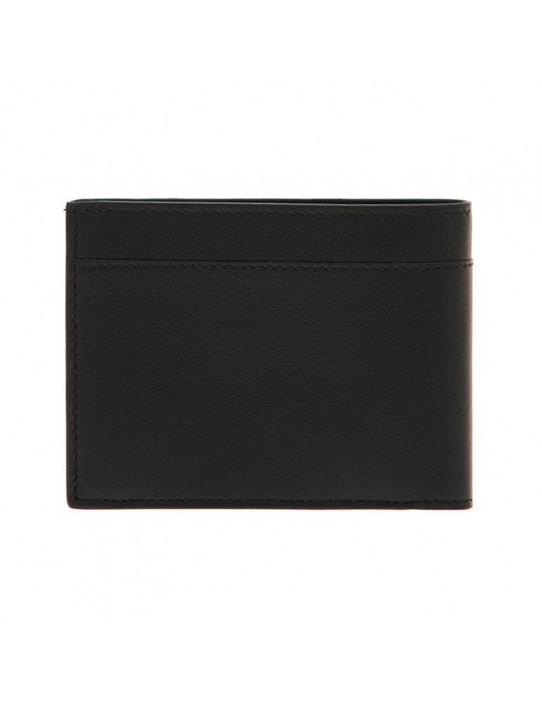 Pineider Wallet-Coin Purse-Smooth Black Calfskin-PSS708056