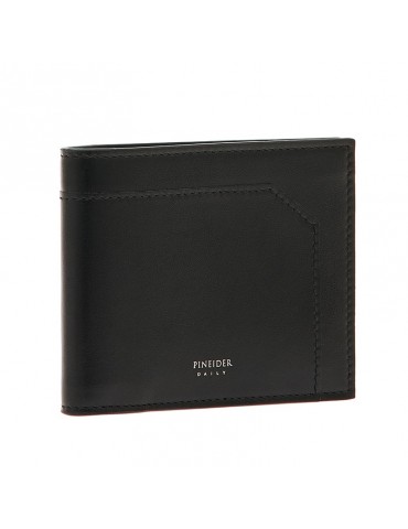 Pineider Wallet - Black Smooth Calfskin - PSS709056 2