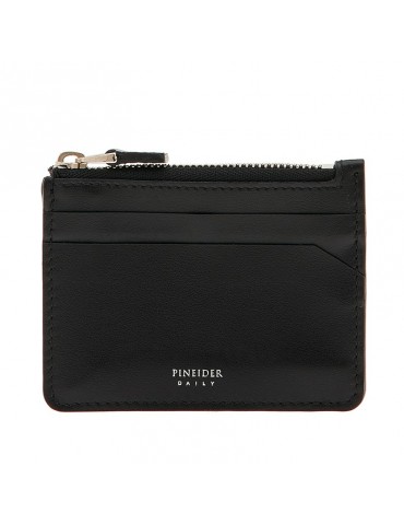 Pineider Card Holder - Smooth and Black Calfskin - PSS711056