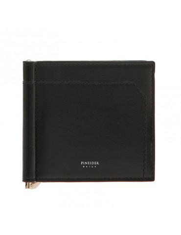 Pineider Money Clip - Black Smooth Calfskin - PSS712056