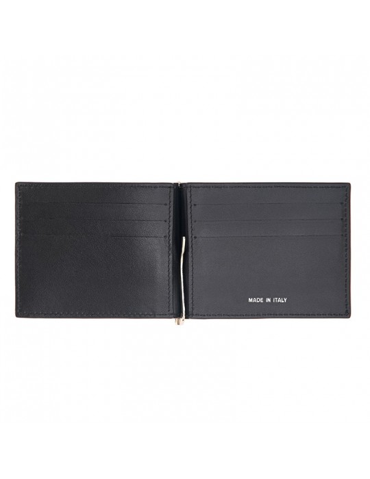 Pineider Money Clip - Black Smooth Calfskin - PSS712056