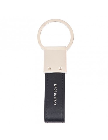 Pineider Keyring - Daily 23-Black Smooth Calfskin-PSS716056 2
