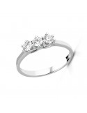 Coscia Ring - Trilogy in 18k White Gold with Natural Diamonds 0.45 ct - 0