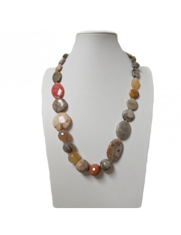 Della Rovere Necklace - in 925% Silver - Multicolored Stones - COLXP3