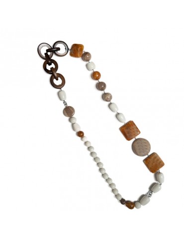 Della Rovere Necklace - Orange Calcite - Moonstone - COLDR5003 2