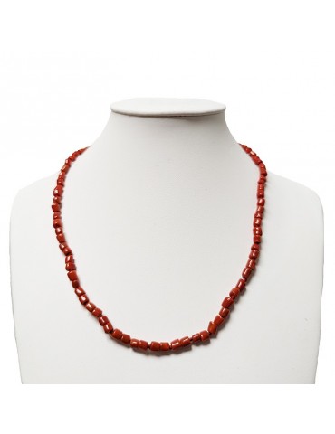 Della Rovere Necklace - Choker - 925% Silver - Red Coral -DR235