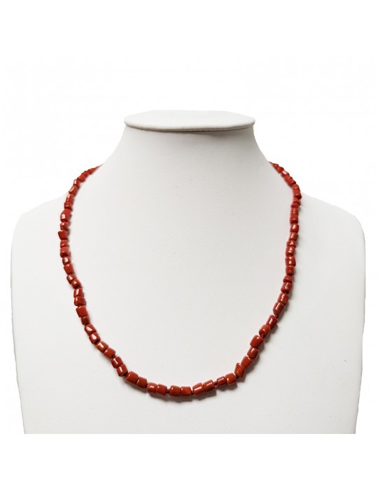 Della Rovere Necklace - Choker - 925% Silver - Red Coral -DR235