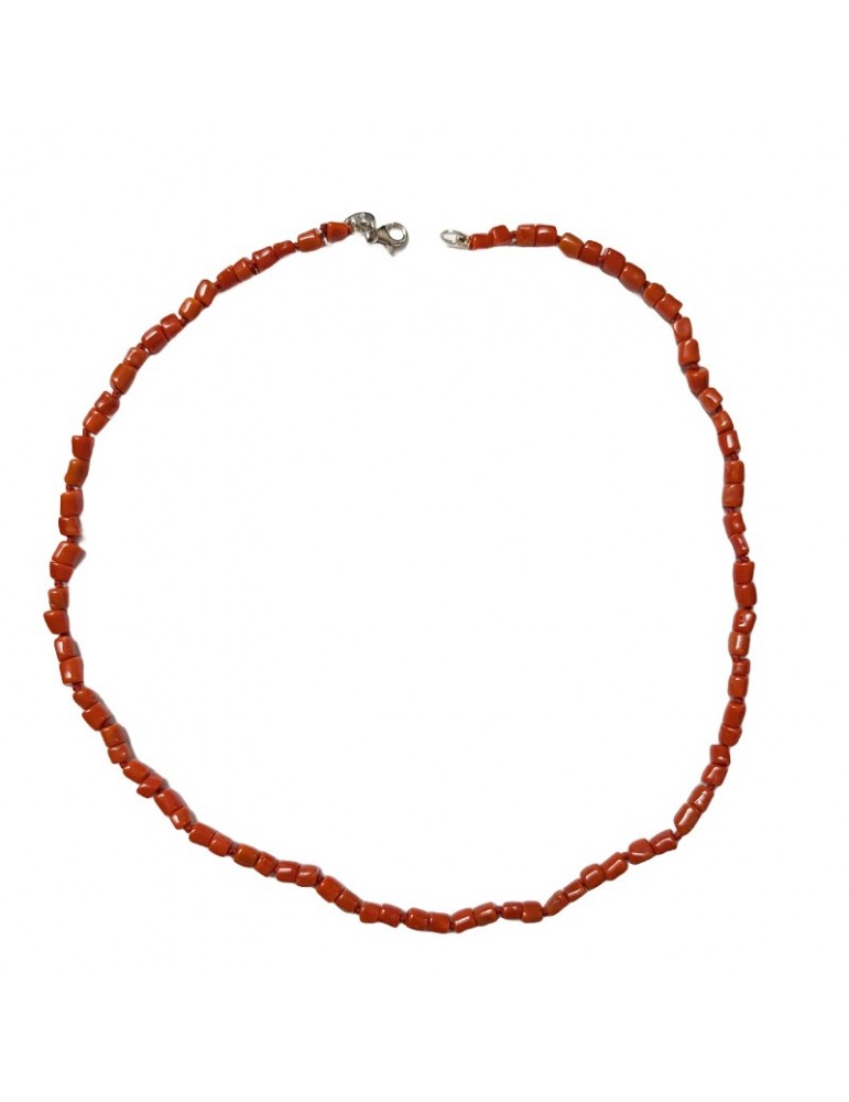Della Rovere Necklace - Choker - 925% Silver - Red Coral -DR235