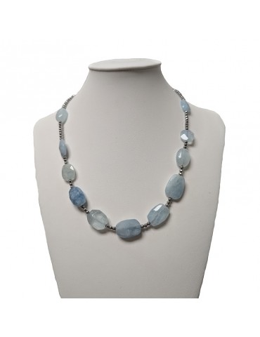 Collana Della Rovere - in Argento 925%-Ematite-Acquamarina-COLDR10097X