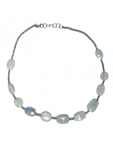 Collana Della Rovere - in Argento 925%-Ematite-Acquamarina-COLDR10097X 2