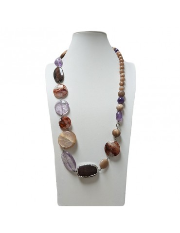 Della Rovere Necklace - Amethyst - Ferruginous Quartz - COLDR6020