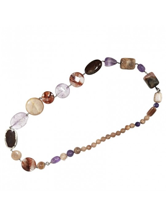 Della Rovere Necklace - Amethyst - Ferruginous Quartz - COLDR6020