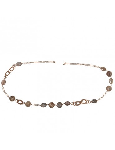 Della Rovere Necklace - Rose Gold - Agate - Moonstone - DR220 2