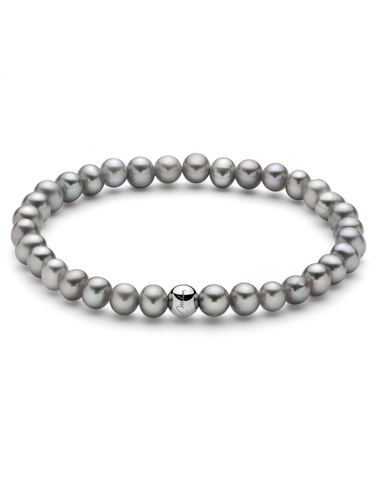 Miluna Bracelet-Oriental Gray Pearls-5.5 - 6 mm-Boule-Silver 925%-PBR3035