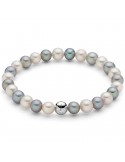 Miluna Bracelet - White and Gray Oriente Pearls - 5.5 - 6 mm-PBR3358