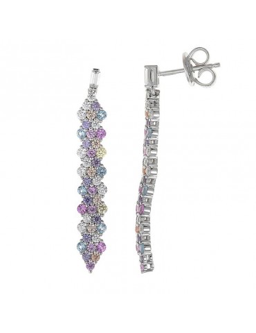 Salvatore Plata earrings -Balanced-Cubic Zirconia Multicolor-136A0653