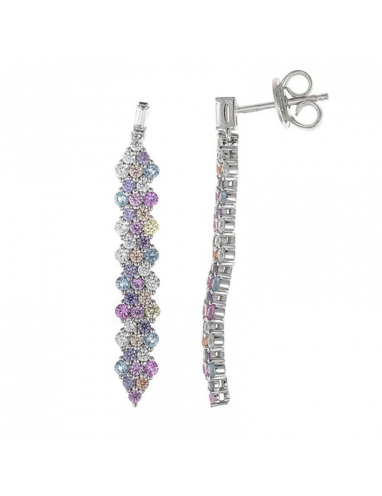 Salvatore Plata earrings -Balanced-Cubic Zirconia Multicolor-136A0653 Salvatore Plata earrings -Balanced-Cubic Zirconia Multicolor-136A0653