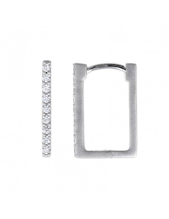 Salvatore Plata earrings-Legacy-Rhodium-plated-Cubic Zirconia White-256A0072