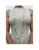 Della Rovere Necklace - Long - Hematite - Baroque Pearls - COLDR6283