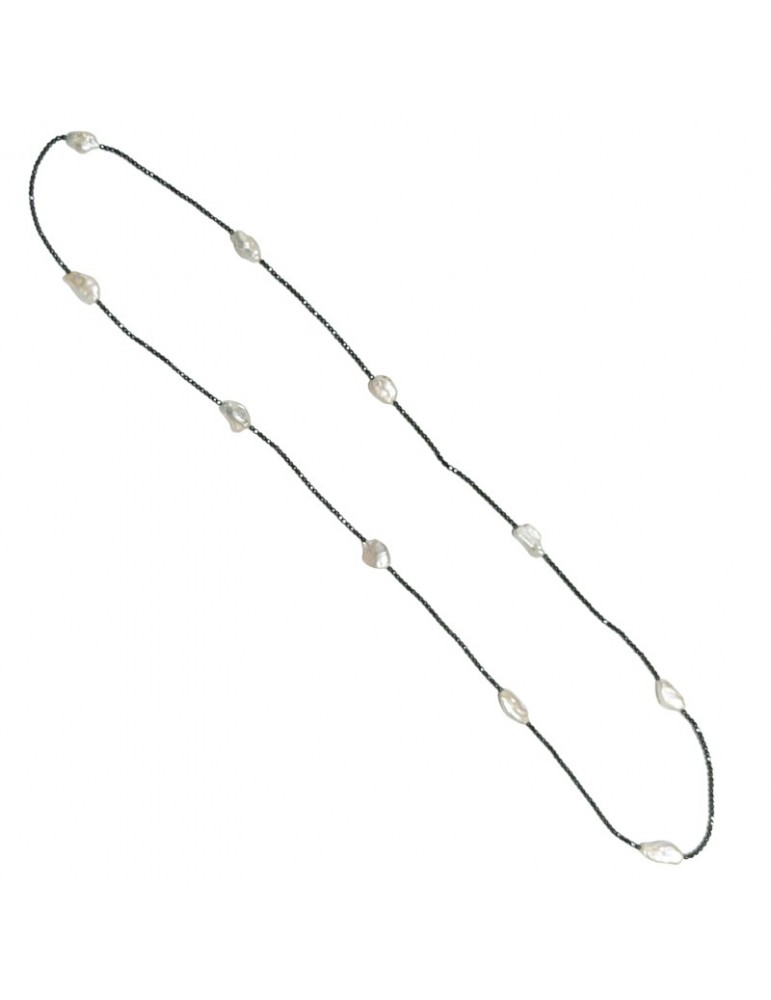 Collana Della Rovere - Lunga - Ematite - Perle Barocche - COLDR6283