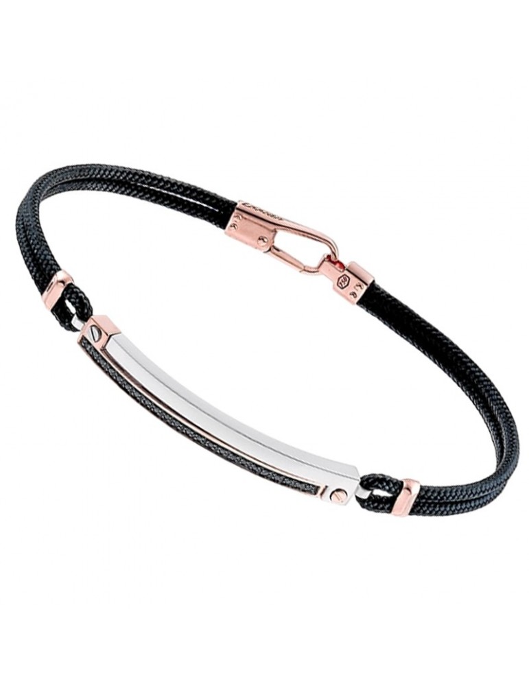 Zancan Bracelet - 18K Rose Gold - Black Diamonds 0.115 Ct-EB454BR