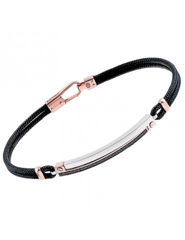 Bracciale Zancan - Oro Rosa 18 Carati - Diamanti Neri 0,115 Ct-EB454BR