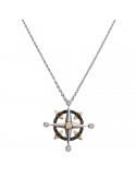 Collana Zancan - Oro Bianco - Oro Rosa-Rosa dei Venti-Diamanti-EC626BR