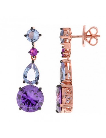 Orecchini Salvatore Plata - Pendenti -Ametista-Cubic Zirconia-252A0047