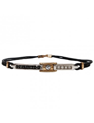 Zancan Bracelet - Black Diamonds - White Diamonds - EB487RB