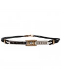 Zancan Bracelet - Black Diamonds - White Diamonds - EB487RB
