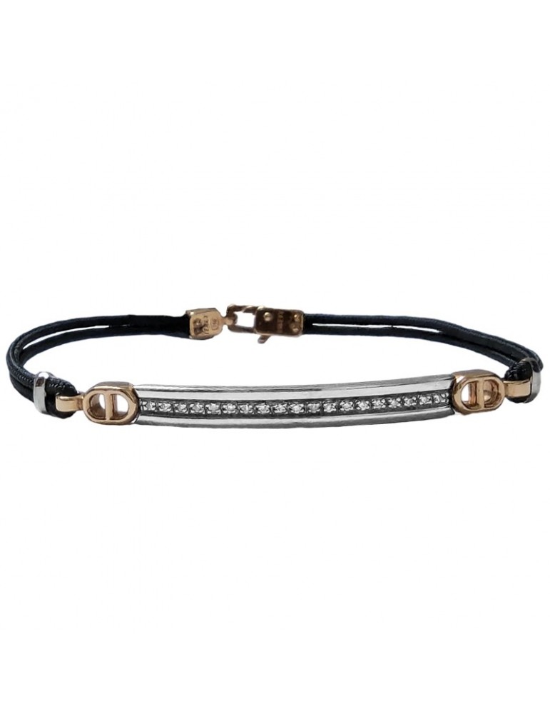 Zancan Bracelet - in 18K White Gold - White Diamonds 0.095 ct - EB450RB