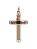 Zancan Cross - White Diamonds - Black Diamonds - EPE083BR