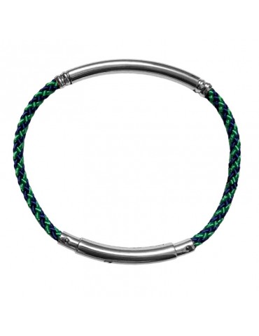 Bracciale Zancan - Kevlar Verde e Blu - Argento 925 - EXB91406 2