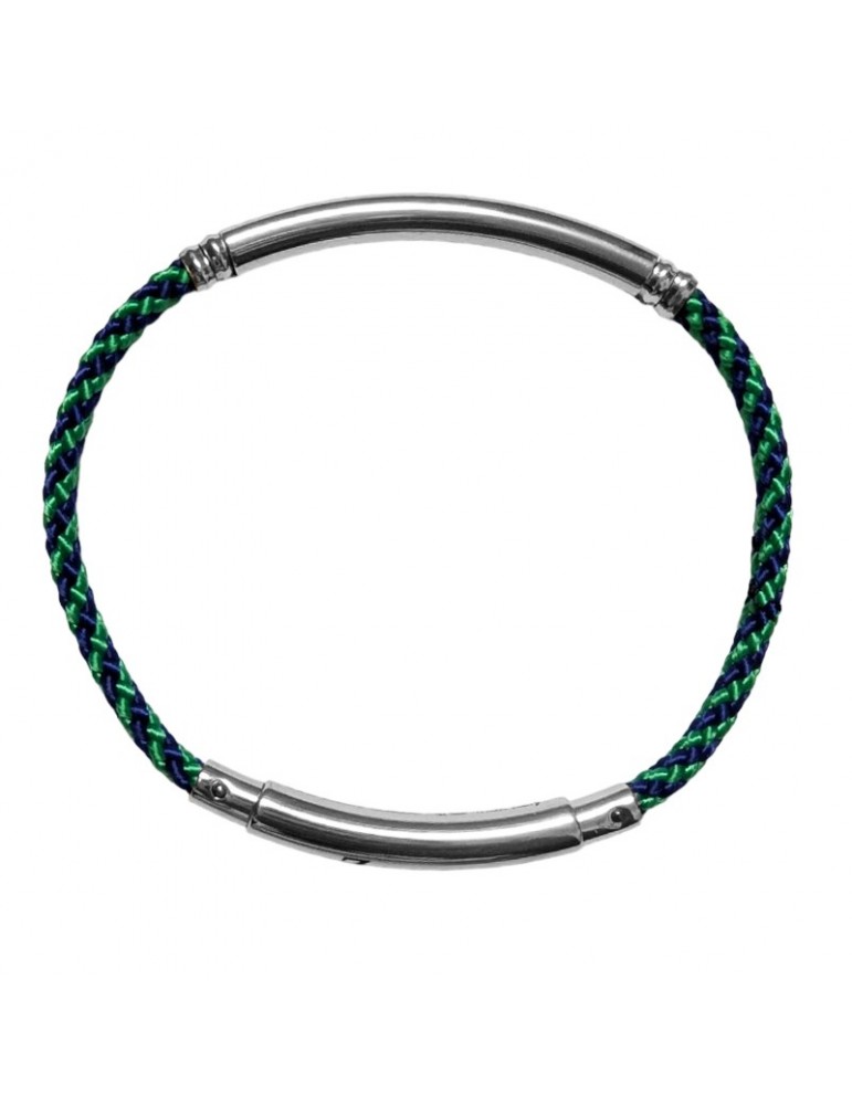 Bracciale Zancan - Kevlar Verde e Blu - Argento 925 - EXB91406