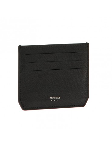 Pineider Credit Card Holder-Bottalata Black Calfskin-PTS706056 2