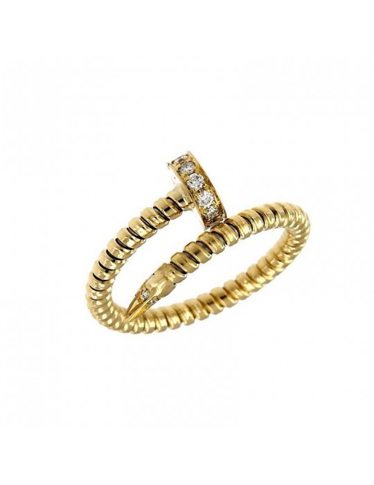 Anello Antorà - Contrariè Chiodo - Oro Giallo 18 Carati - Diamanti Naturali 0,15 ct - ART5215 Anello Antorà - Contrariè Chiodo - Oro Giallo 18 Carati - Diamanti Naturali 0,15 ct - ART5215