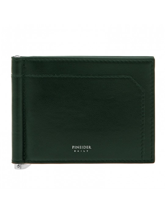 Pineider Money Clip - Daily 23-Green Smooth Calfskin-PSS712327