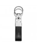 Pineider Double Keyring - Smooth Black Calfskin - PSS715056