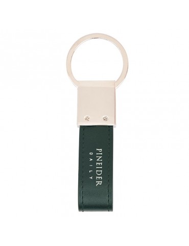 Pineider Keyring -Daily 23-Green Smooth Calfskin-PSS716327