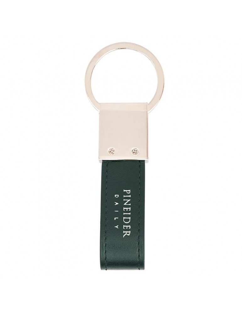 Pineider Keyring -Daily 23-Green Smooth Calfskin-PSS716327