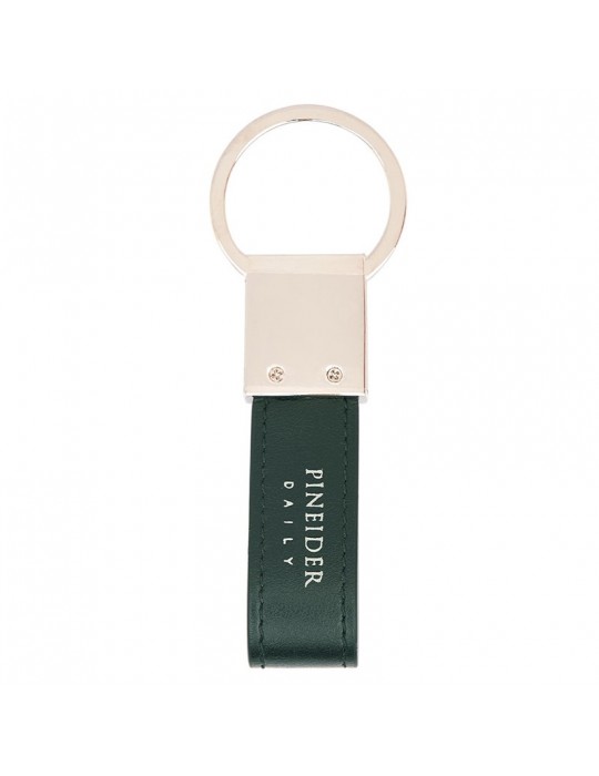 Pineider Keyring -Daily 23-Green Smooth Calfskin-PSS716327