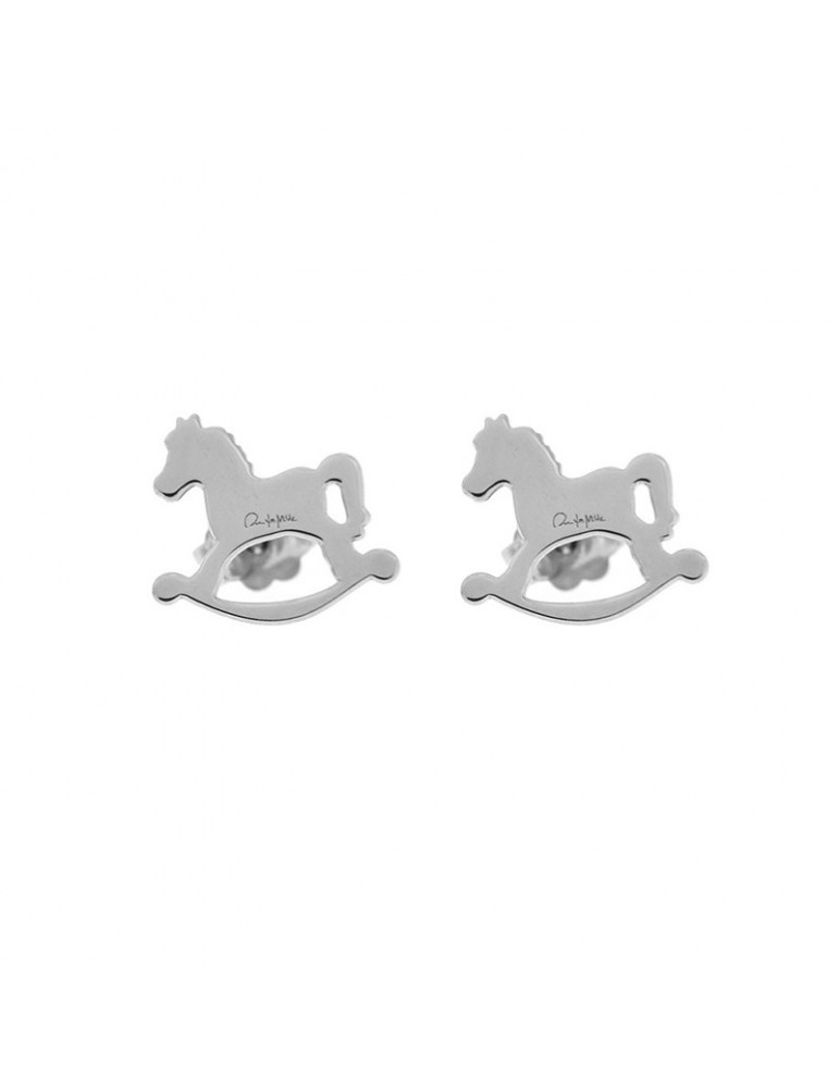 RUE DES MILLE WHITE HORSE EARRINGS - 0