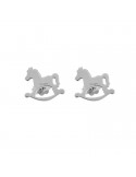 RUE DES MILLE WHITE HORSE EARRINGS - 0