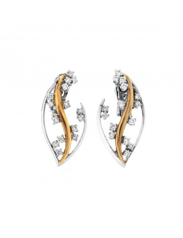 Chimento Earrings - Open Drop in 18K White Gold and 18K Rose Gold with 0.74 ct White Diamonds - 0