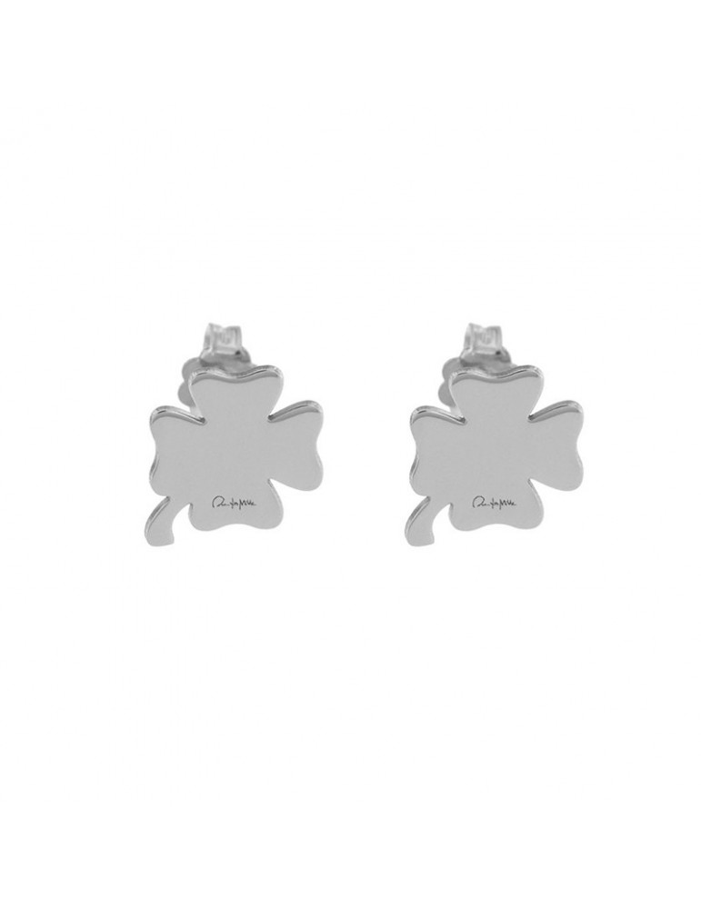 RUE DES MILLE WHITE FOUR-LEAF CLOVER EARRINGS - 0