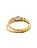 Bracciale Antorà - Doppio Tubogas in Oro Giallo 18 Carati con Diamanti Naturali 0,40 ct - ART5803